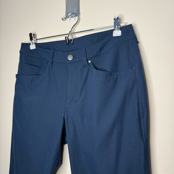 LULULEMON ABC Classic Fit Straight Leg Atheleisure Navy Blue Pant - Picture 6 of 13